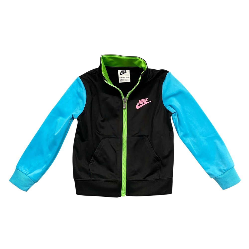 Nike Track Jacket Full Zip Black‎ Blue Green Pink Toddler Girl 2T